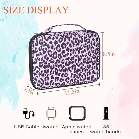 شاهد حالة تخزين فرقة Watch Watch Band Organizer Bag Watch Case وحامل الحامل الحامل الحامل الذي يتوافق مع 35 حلقات وملحقات in Kuwait