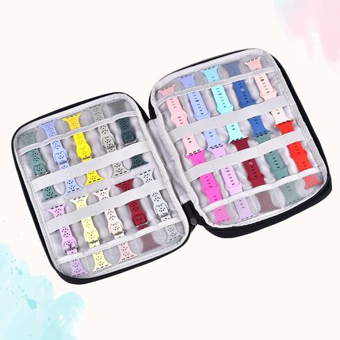 شاهد حالة تخزين فرقة Watch Watch Band Organizer Bag Watch Case وحامل الحامل الحامل الحامل الذي يتوافق مع 35 حلقات وملحقات in Kuwait