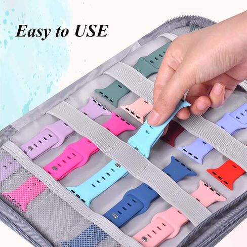 شاهد حالة تخزين فرقة Watch Watch Band Organizer Bag Watch Case وحامل الحامل الحامل الحامل الذي يتوافق مع 35 حلقات وملحقات in Kuwait