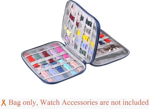 شاهد حالة تخزين فرقة Watch Watch Band Organizer Bag Watch Case وحامل الحامل الحامل الحامل الذي يتوافق مع 35 حلقات وملحقات in Kuwait
