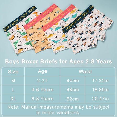 Boys Boxer Briefs Toddler Underwear Comfotable Cotton 4 Pack for Little Boys 2-8 Years in Kuwait