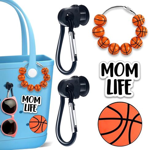 6 قطع كرة رياضية Momlife Charms Hook حامل لحقيبة Bogg ملحقات حقيبة الشاطئ الديكور سحر هوك مجموعة البيسبول الكرة اللينة كرة القدم Bogg حقيبة سحر بت المطاط حقيبة الشاطئ الملحقات للأم الرياضية in Kuwait