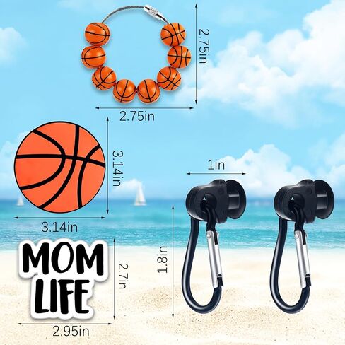 6 قطع كرة رياضية Momlife Charms Hook حامل لحقيبة Bogg ملحقات حقيبة الشاطئ الديكور سحر هوك مجموعة البيسبول الكرة اللينة كرة القدم Bogg حقيبة سحر بت المطاط حقيبة الشاطئ الملحقات للأم الرياضية in Kuwait