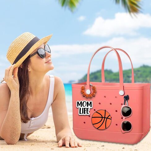 6 قطع كرة رياضية Momlife Charms Hook حامل لحقيبة Bogg ملحقات حقيبة الشاطئ الديكور سحر هوك مجموعة البيسبول الكرة اللينة كرة القدم Bogg حقيبة سحر بت المطاط حقيبة الشاطئ الملحقات للأم الرياضية in Kuwait
