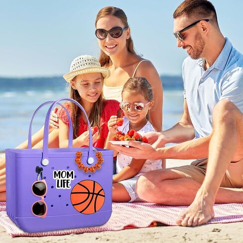 6 قطع كرة رياضية Momlife Charms Hook حامل لحقيبة Bogg ملحقات حقيبة الشاطئ الديكور سحر هوك مجموعة البيسبول الكرة اللينة كرة القدم Bogg حقيبة سحر بت المطاط حقيبة الشاطئ الملحقات للأم الرياضية in Kuwait