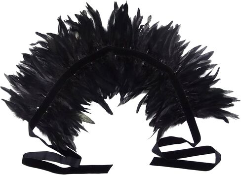 L'VOW Gothic Real Natural Feather Shrug Shawl Shoulder Wrap Cape Victorian Collar in Saudi Arabia