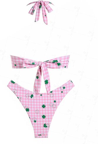seamoly Women’s Floral Tankini Set, Halter Neck Two-Piece Swimsuit with Tie Detail in Saudi Arabia