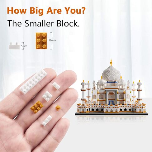 سلسلة Architechture للبالغين والمراهقين ، مجموعة بناء Taj Mahal ، مجموعة النماذج النموذجية 3950 PCS ، مجموعة Micro Block ، Seven Wonders ، Model Model in Kuwait