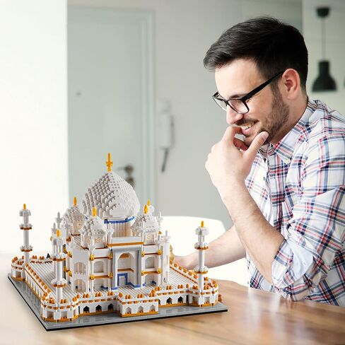 سلسلة Architechture للبالغين والمراهقين ، مجموعة بناء Taj Mahal ، مجموعة النماذج النموذجية 3950 PCS ، مجموعة Micro Block ، Seven Wonders ، Model Model in Kuwait