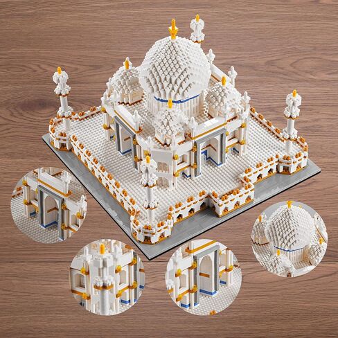 سلسلة Architechture للبالغين والمراهقين ، مجموعة بناء Taj Mahal ، مجموعة النماذج النموذجية 3950 PCS ، مجموعة Micro Block ، Seven Wonders ، Model Model in Kuwait