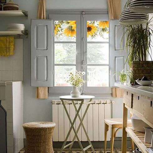 Stained Glass Window Stickers Double-Sided Hand Drawn Window Film, Transparent Static Cling Glass Door Border Decals for Home Decor, Dragonfly 1 Set in Kuwait