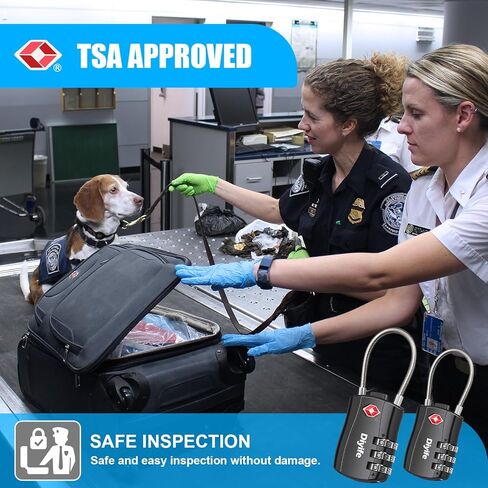 TSA Luggage Locks, [ Zinc Alloy Version][2 Pcs] Diyife TSA Approved Luggage Lock 3-Digit Re-settable Combination Lock, Code Lock for Travel Suitcase Luggage Bag Lockers (Black) in Saudi Arabia
