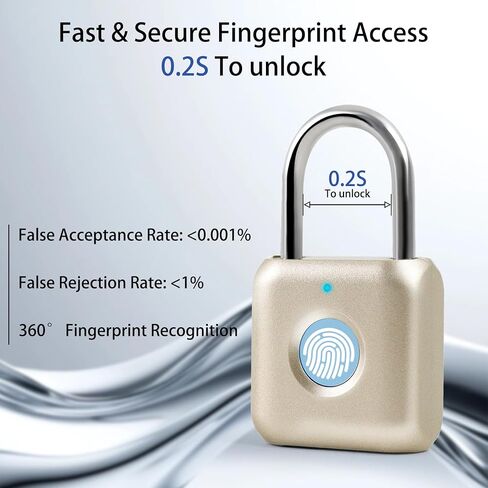 قفل بصمات الأصابع الذكية ، قفل تركيبة مع USB قابلة لإعادة الشحن ، مقاومة للماء ، مناسبة لصناديق الأدوات ، حقائب الظهر ، حقائب ، الأمتعة ، المدارس ، خزائن الصالة الرياضية ، البوابات ، الذهب in Kuwait