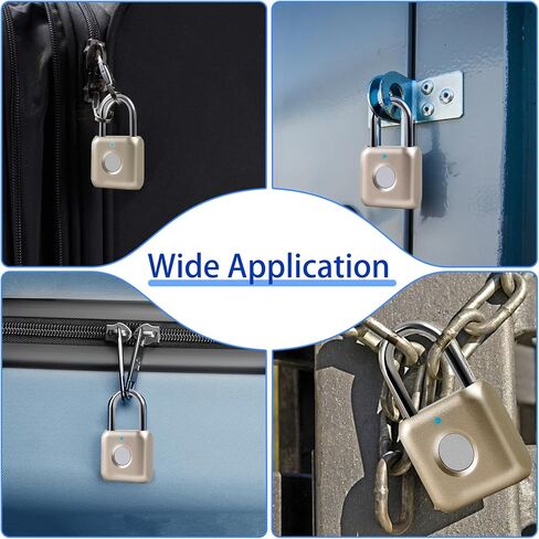 قفل بصمات الأصابع الذكية ، قفل تركيبة مع USB قابلة لإعادة الشحن ، مقاومة للماء ، مناسبة لصناديق الأدوات ، حقائب الظهر ، حقائب ، الأمتعة ، المدارس ، خزائن الصالة الرياضية ، البوابات ، الذهب in Kuwait