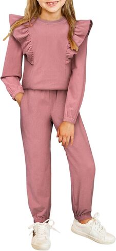 Blibean Girls 2025 Fall Cloths مجموعات الأطفال ملابس العرق الحجم 6-15 سنة in Saudi Arabia