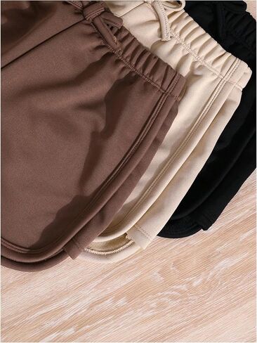 Shenhe Girl's 3 Pack Bow Front Dolphin Shorts مرنة الخصر in Saudi Arabia