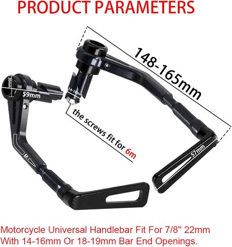 حراس رافعة الدراجات النارية قابلة للتمديد ، 7/8 "حراس القابض من CNC CNC مناسبة ل Vulcans 650 Ninja650 Z900 Z650 R7 R1 ZX-6R YZF-R1 MT 07 MT09 CBR650R CBR600RR in Kuwait