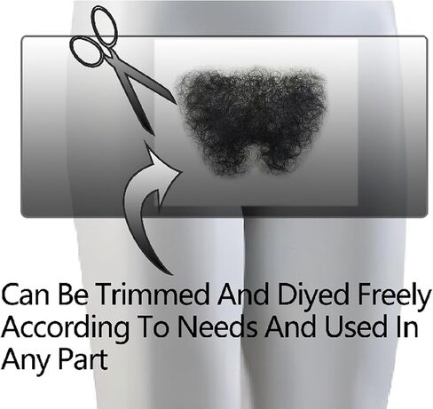Fake Private Hair, Invisible Realistic Biniki Body Hairs For Men and Women Fake Chest Hair Fake Mustache (style4) in Saudi Arabia