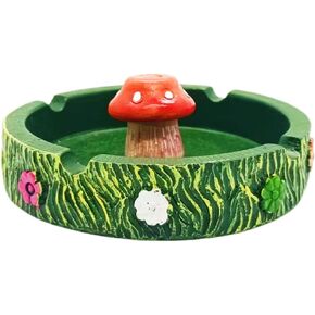 Ashtray Cool Ashtrays Cigarette Snuffer for Smokers,Mushroom Ashtray Outdoors Resin Ash tray Decor, Mushroom Ornament Gifts for Home Office