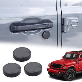 JKCOVER Keyhole Covers Compatible with 2018-2021 2022 2023 2024 2025 Jeep Wrangler JL, 4Xe, and Gladiator JT Accessories Door Security Lock Cover Keyhole Protection (3PCS)