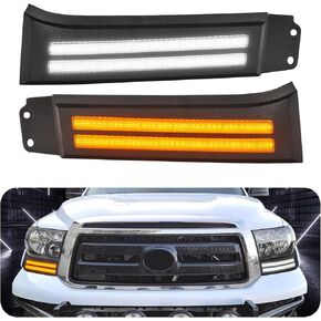 LED LED LED LEMART LIGHTS FOR 2007-2013 TOYOTA TUNDRA 08-13 Sequoia Fog Lights DRL AMBER TURN SIDS LED HEDLING MENDARA TUNDRA TUNDRA TUNDRA TUNDRA LIGHTS (for tundra 07-13 DRL)