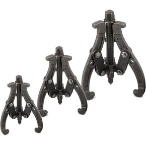 Bonvoisin 3 Jaw Puller 4" 6" 8" Gear Bearing Puller Set Pulley Puller Gear Removal Tool for Slide Gears Bearings Flywheels Pulleys (3 Piece Set)