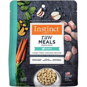 Instinct Freeze Dried Raw Meals for Puppies Grain Free Cage Free Chicken Recipe Dog Food, 9.5 oz. Bag