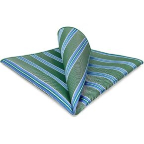 S&W SHLAX&WING Striped Pocket Square for Mens Suit Jacket XL Wedding Party Gift