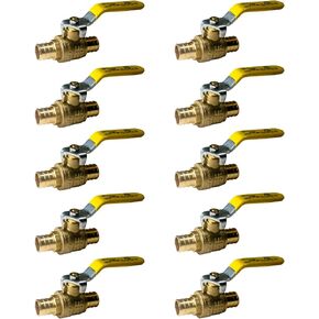 1 Piece XFITTING 3/4" Pex Ball Valve, Full Port, Brass