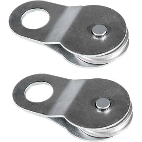 Hi-Gear 2 Pack Nickel Plated - Heavy Duty 8 Ton 17,600 lb. Capacity Universal Snatch Block Recover Winch Pulley