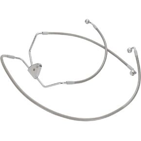 Mokitdora Stainsal Steel Line Brake Line Kit لـ 10 "Monkey Bagger Bars 1996-2013 Harley Touring Street Flhx Electra Glide Flht No ABS ، Black