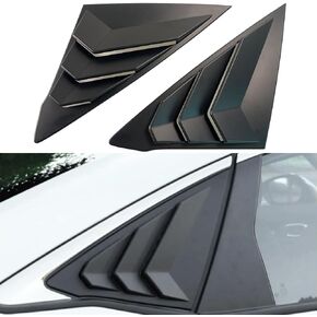 لـ Honda 11th Gen Civic سيدان 2022 2023 2024 2025 نافذة على غرار السباق الجانبية الخلفية تزيين تزيين الغلاف الخلفي من النافذة الهوائية النافذة الستائر التلقائية (أسود مشرق)