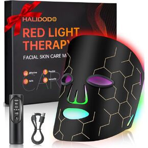 Red Light Therapy Mask for Face, 8 Mode Facial Skin Care Mask, 288 Lamp Red Light Therapy Mask at Home, 660nm&850nm Infrared Light Therapy Mask with Timer Remote Control, Relife