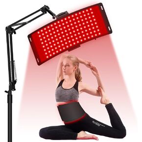 Red Light Therapy,Upgraded 2-in-1 Chips Red Light Therapy Lamp,660nm Red Light & 850nm Near Infrared Light Therapy Device with Red Light Therapy Belt and Stand Relieves Pain in All Parts of The Body