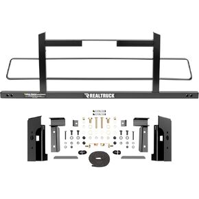 RealTruck Backrack Hardware Kit for use w/Wide-Top Tonneau, Black, No Drill | 50124 | Fits 2019-2024 Chevrolet/GMC Silverado/Sierra 2500 HD/3500 HD