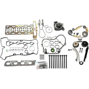 KAX Head Gasket Set & Timing Chain Kit & Water Pump,Compatible with 2009-2017 Captiva Cobalt Equinox HHR Malibu, Buick Lacrosse Regal Verano, Terrain, Pontiac 2.2 2.4L Engine Head Gasket kit HS26517PT
