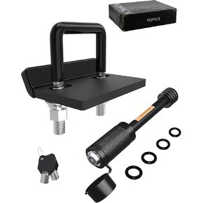 Hitch Tightener & Trailer Hitch Pin Lock Set for 2" Hitches, Anti-Rattle Clamp & Secure Hitch Pin Lock Combo, Locking Receiver Hitch Pin, Trailer Hitch Accessories