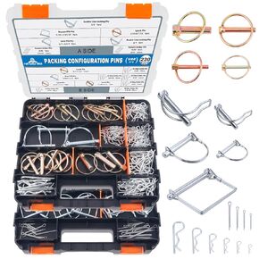 230pcs مجموعة تشويش دبوس ثقيلة ، دبابيس عقبة ، دبابيس مقطع ، دبابيس Linch و PTO لقص الشاحن