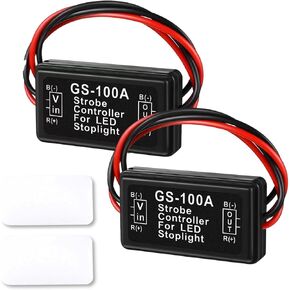 1 Pack 2 Pcs 1.96in*1.18in Led Flasher Module, Led Flash Strobe Controller, Suitable For Most Cars, Trucks, Suvs, Motorcycles Tail Stop Light And Brake Light