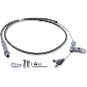 GM Stainless Steel Braided Kick Down Cable Detent For Chevy Ford Mopar TH350 Transmissions
