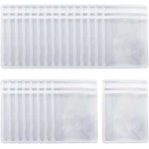 100 PCS مجوهرات صافية أكياس سحاب أكياس صغيرة قابلة للاستيلاء على المجوهرات أكياس القلادة تخزين أكياس مجوهر