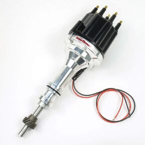Pertronix D130810 Flame-Thrower Clop وتشغيل موزع إلكتروني ببليت من الذكور غير الفراغية مع Ford Small Block