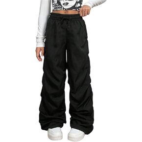 Verdusa Girl's Wide Leg Athletic Baggy Pants Drawstring Waist Track Pants