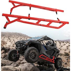 ELITEWILL RZR PRO XP Nerf Bars Rock Sliders Red Fit for 2020-2024 RZR PRO XP, RZR Turbo R and RZR Pro R Side Step Bumper Guard Tree Kickers Replace OEM 2889208-458 2889208-293, 2-Seater