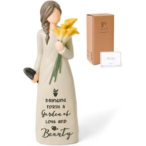 Gardening Gifts for Women, Gift for Gardeners Woman, Garden Angel Gifts for Mom, Sisters, Friends, New Home Gift Ideas, Unique Sculpted Hand-Painted Figurine