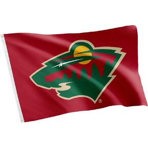 Desert Cactus Minnesota Wild Flag NHL 100% Polyester Indoor Outdoor 3x5 feet National Hockey League Team Flags (Design #2)