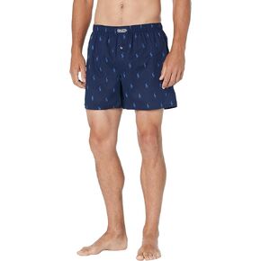 POLO RALPH LAUREN All Over Pony Player Woven Boxer Cruise Navy/Bermuda Blue Aopp LG