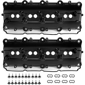 53022085AD ترقية غطاء صمام محرك الألومنيوم متوافق مع 2006-2024 DODGE Charger Challenger Chrysler 300 RAM 1500 2500 3500 JEEP WRANGLER GRAND CHEROKEE 5.7L 6.4L V8