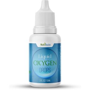 NutriNoche Liquid Oxygen Drops for Humans - High Potency Liquid Oxygen Supplement - Potent Oxygen Boost to Help Facilitate Energy Production - 2 oz Oxygen Drop Formula - Pure Oxygenated Water