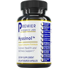 مختبرات الأبحاث الممتازة Hyssinol - Hyssop Herb ، كبسولات Hyssop ، عشب جاف عضوي Hyssop ، مكملات غذائية مع الشاي الأخضر ، دعم مضادات الأكسدة - 60 كبسولات نباتية